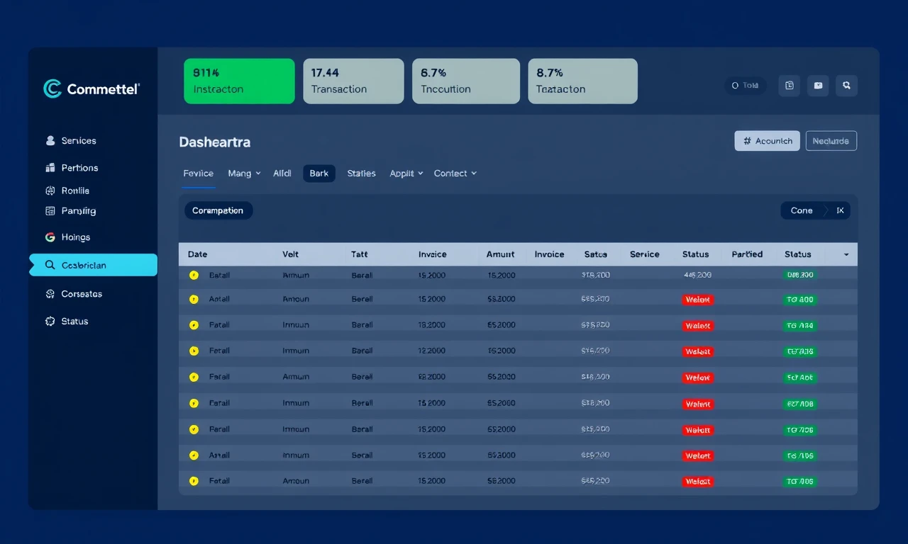Dashboard di riconciliazione Commertel — panoramica movimenti bancari e partite abbinate